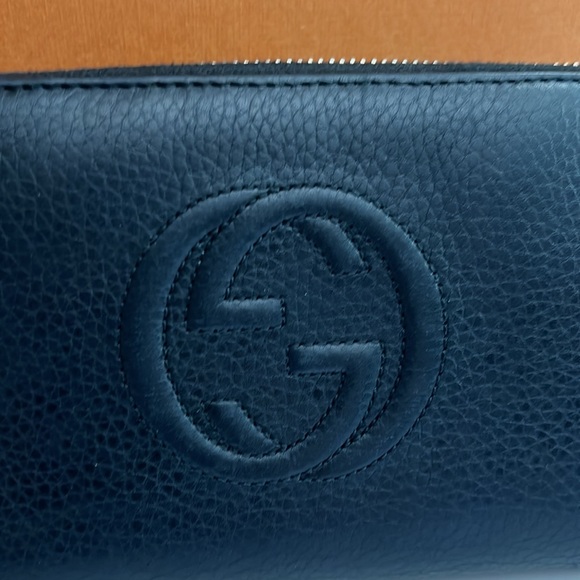 EUC Black Gucci Soho Interlocking GG XL Zip Around Continental Wallet Organizer - Picture 8 of 15